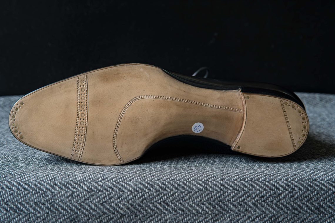 The balmoral cap toe bottom.