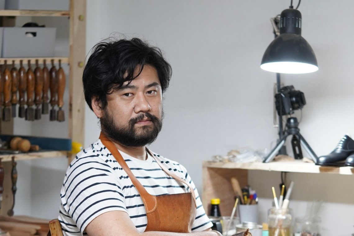 Kenjiro Kawashima in his workshop.