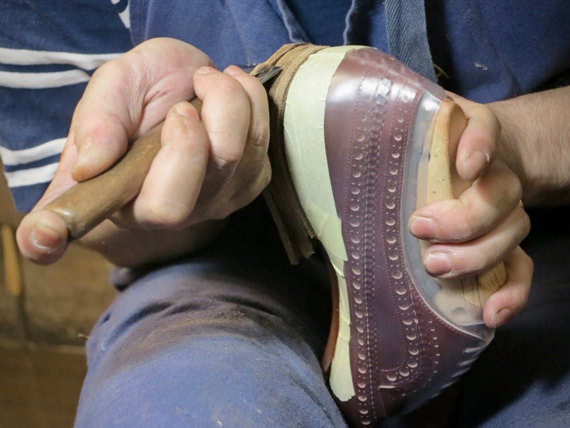 Building the heel.