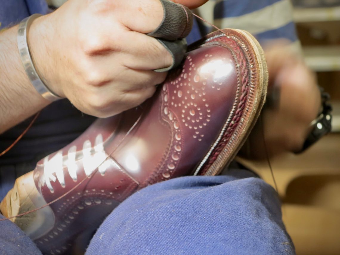 Sole stitching.