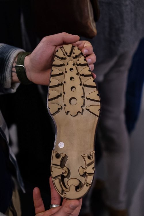 One of my favourites was Christophe Corthay's entry, who finished fourth, with this seriously amazing bottom work, with a sole pattern made entirely of leather.