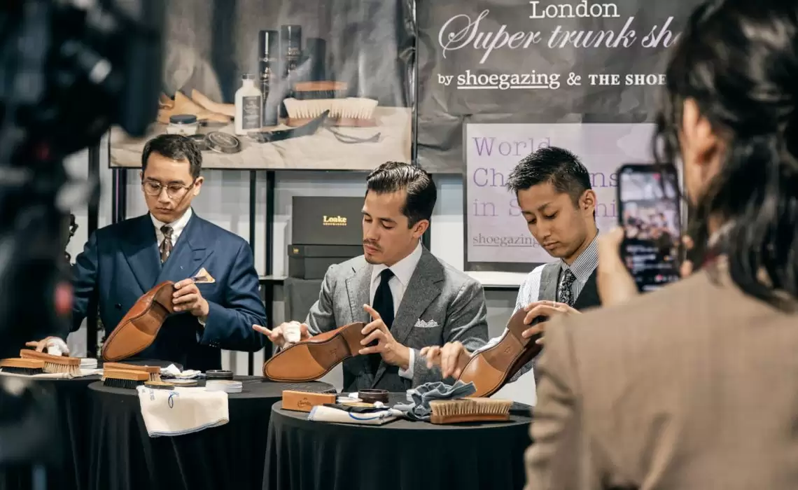 London Super Trunk Show 2022 shoe shining final